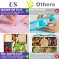 thumbnail image 7 of Chill Bento Box, Leak Proof Lunch Box with Ice Pack Keep Food Cold, 4 Compartment Lunch Container with Utensils, Cotton Candy, 7 of 7