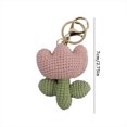 Cute Cartoon Resin Peach Heart Knitting Rabbit Pendant Keychain Holder