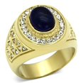 thumbnail image 1 of Men IP Gold Stainless Steel Ring with Synthetic in Montana - Size 12, 1 of 1