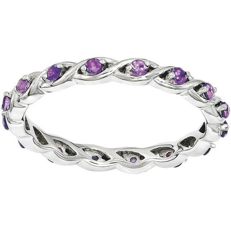 Amethyst Diopside Ring - Amethyst Sterling Silver Ring