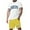 Light Yellow, variant on Mens 2 Piece Outfits 4xl Graphic Print Streetwear Short Sleeve Set Slim Fit Sweatsuit Walking Sets Comfy Light Yellow,XXXL