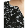 thumbnail image 5 of The Pioneer Woman Floral V-neck Long Sleeve Peasant Blouse, 5 of 7