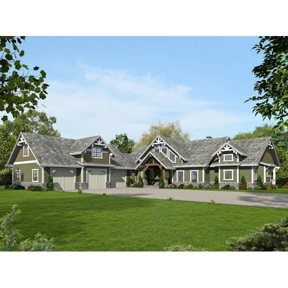 001-2171: Northwest ICF 4 Bed, 4 Bath Luxury Home Plan, 5316 Sq Ft: Full Blueprints with License to Build by Home Plan Marketplace - Lesuto