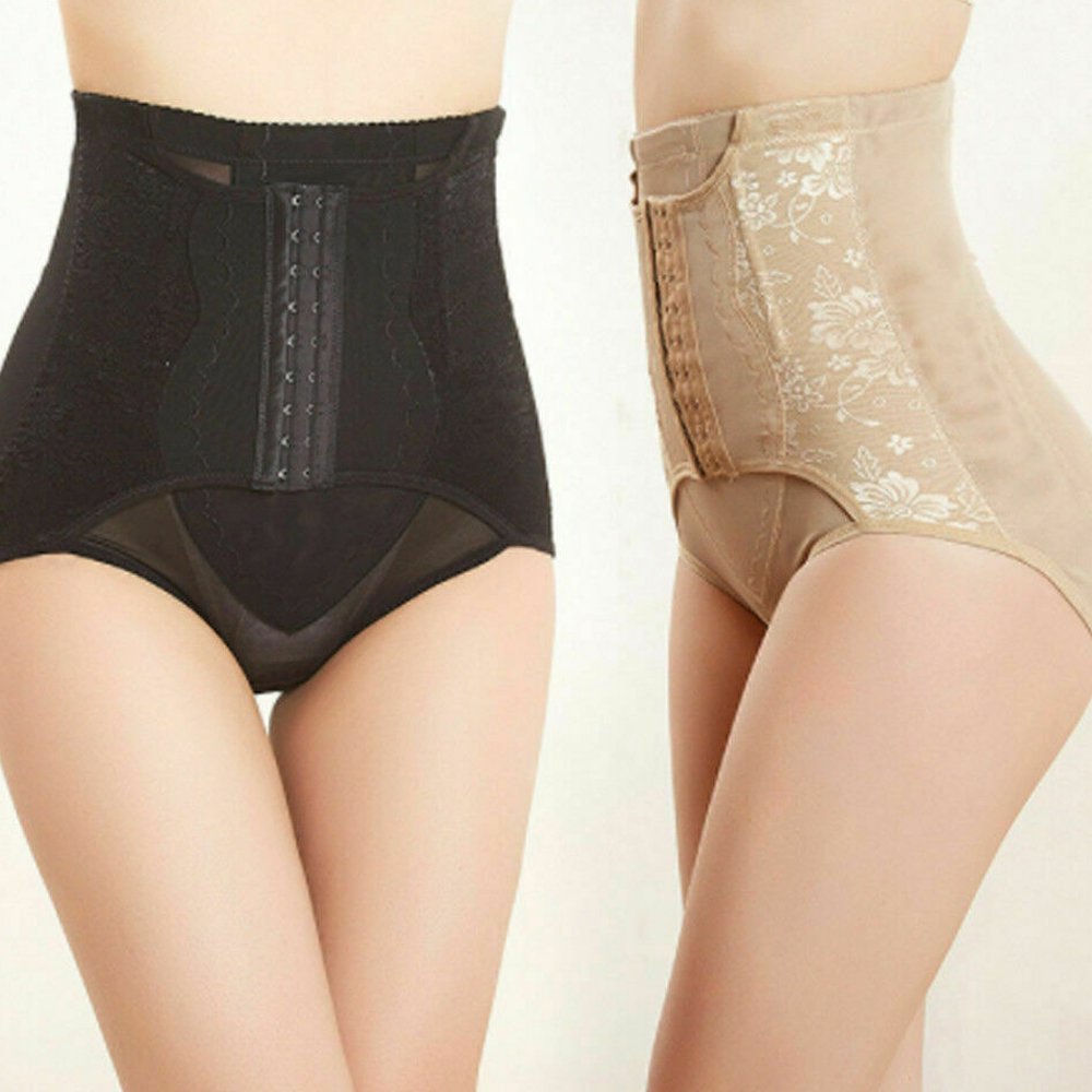 FOCUSNORM Women's High Waist Boned Extra Firm Tummy Control Panties