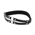 thumbnail image 4 of Liguero de pierna Arnés de pierna Moda para mujer Correas dobles Corazón Forma redonda Regalos góticos Tirante para cumpleaños Cosplay Carnaval Negro Fernando Liga de pierna ajustable, 4 of 8
