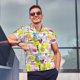 thumbnail image 4 of Fotbe Tropical Pineapples Camiseta Polo de Golf para Hombre con Estampado – Camisa Deportiva Transpirable con Cuello Abotonado-Small, 4 of 6