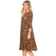 thumbnail image 3 of Women's Casual Basic Comfy 3/4 Sleeve Flare A-line Midi long maxi Dress, 3 of 5