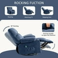 JONPONY Massage Rocker Recliner Chair with Vibration Massage and Heat Ergonomic Lounge Chair for