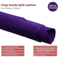 thumbnail image 2 of ELW Chap Splits Suede 4-5 oz 1.6-2mm Purple, Pre-Cut Piece 8-10 SQ FT - Split Leather AB Grade Cowhide - Perfect for Auto, Garments, Chaps, Bags, Vest, Aprons, Saddles, Moccasins, 2 of 7