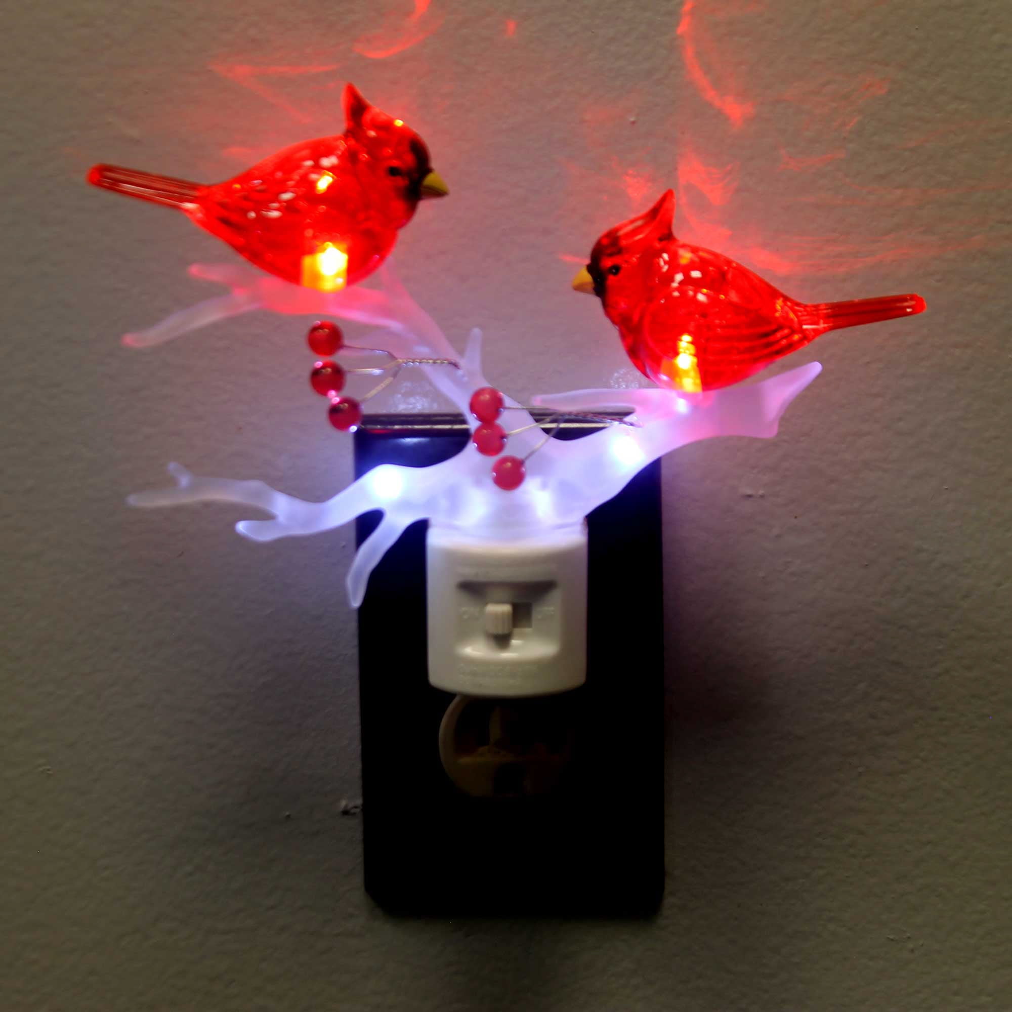 Roman Cardinals on Branch LED Night Light