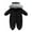 Black, variant on Baby Thermal Insulated Down Jacket Romper Detachable Collar Hooded Winter Snowsuit Thickened Coat Cold Weather Gear Windproof Outerwear