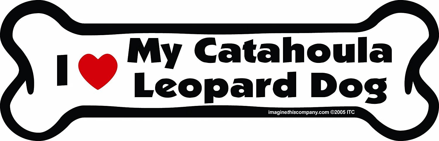 *Dog Bone Magnet* I Love My Catahoula Leopard Dog  Car Truck Locker 
