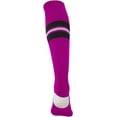 thumbnail image 2 of Champro AS3 Striped Baseball Knee High Socks - Hot Pink Black White, 2 of 2