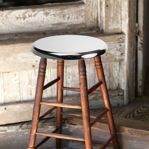 Tineasur Round Stool Seat Silver 1Set 11.8X11.8X1In