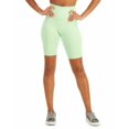 thumbnail image 1 of Ideology Women’s Compression High-Rise Bike Shorts, Small, pistachio, 1 of 3