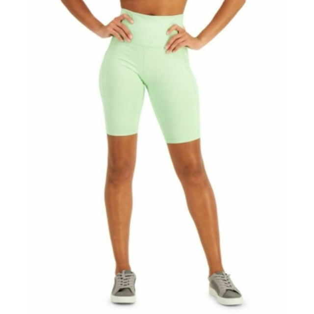 Ideology Women’s Compression High-Rise Bike Shorts, Small, pistachio