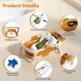 thumbnail image 4 of COOSEYA Baby Bathtub ,Collapsible Baby Bathtub , Bath Tub with Cushion and Thermometer ,Newborn to Toddler Portable Travel Multifunctional Bathing 0-2 years (Bear/Brown), 4 of 9