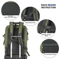 thumbnail image 3 of Smicure Travel carry on Backpack Laptop Business 17.5 Inch Business Anti Theft Slim Sturdy College School Computer Bag.(Dark Green), 3 of 8