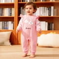 thumbnail image 2 of JAJAHO Romper Jumpsuit Soft Baby Girl Clothes Fluffy Rainbow Print Long Sleeve Ruffle Toddler Onesie Cozy One-Pieces, 2 of 9
