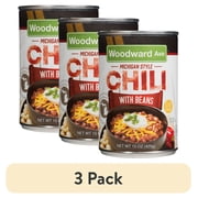 (3 pack) Woodward Ave Michigan Style Chili with Beans, 15 oz, Gluten-Free, No Added Preservatives