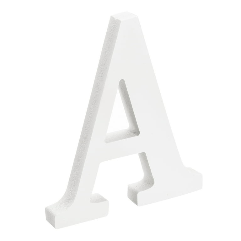 White Wood Letters 6 inch, Wood Letters for DIY Party Projects (A)