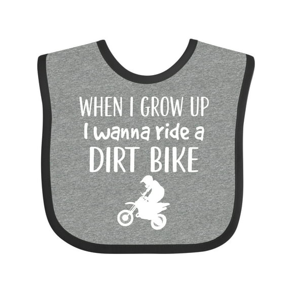 Inktastic Dirt Biking Motocross Future Dirt Biker Boys or Girls Baby Bib
