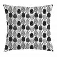 thumbnail image 1 of Pine Cone Throw Pillow Cushion Cover, Cedar Cones Shapes Winter Season Nature Backdrop Monochrome Illustration, Decorative Square Accent Pillow Case, 16 X 16 Inches, Black and White, by Ambesonne, 1 of 2
