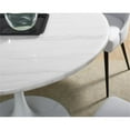 thumbnail image 6 of Colfax White Marquina Marble 5-Piece Dining Set with Blue Chairs, 6 of 8