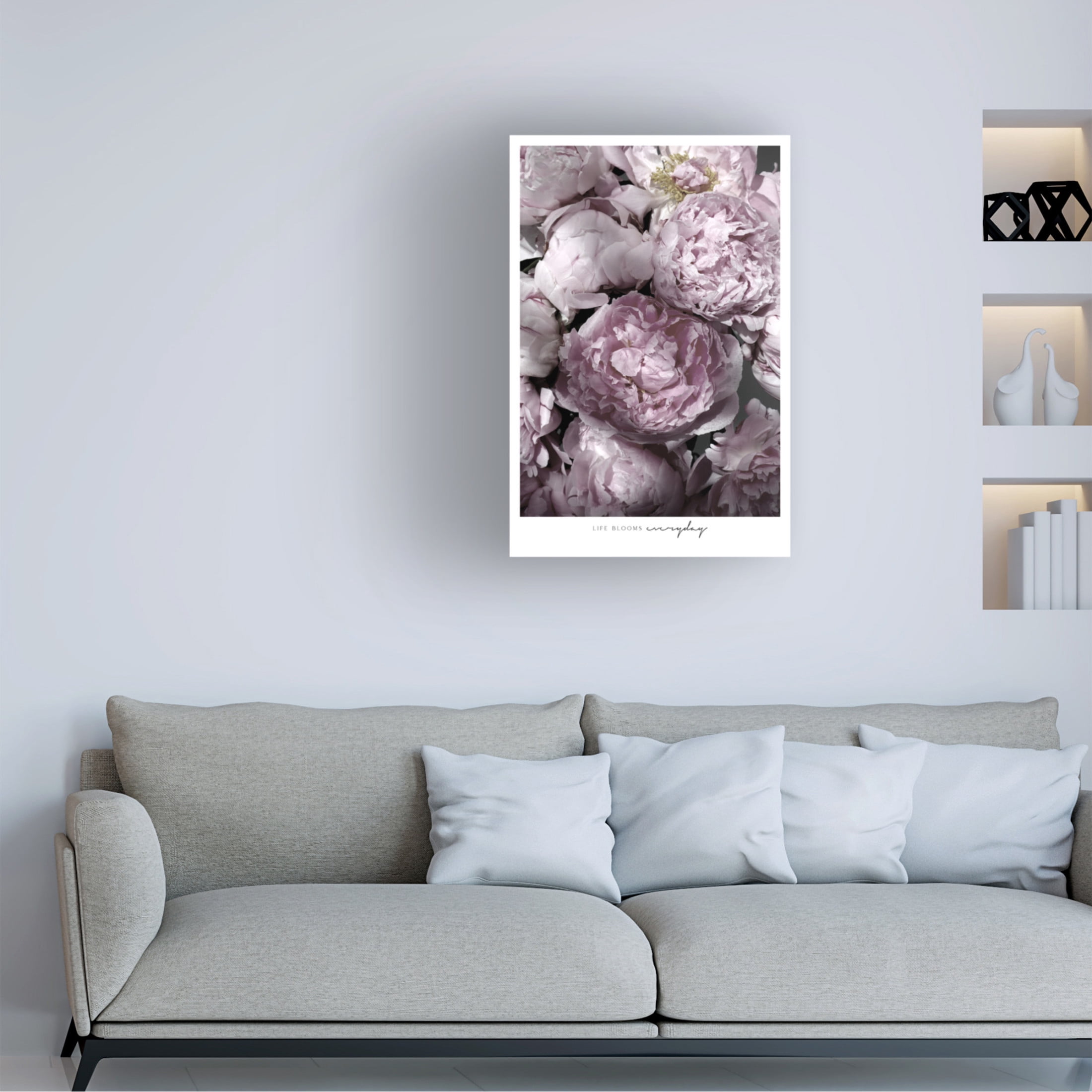 Trademark Fine Art Rosana Laiz Blursbyai Life blooms everyday peonies Canvas Wall Art