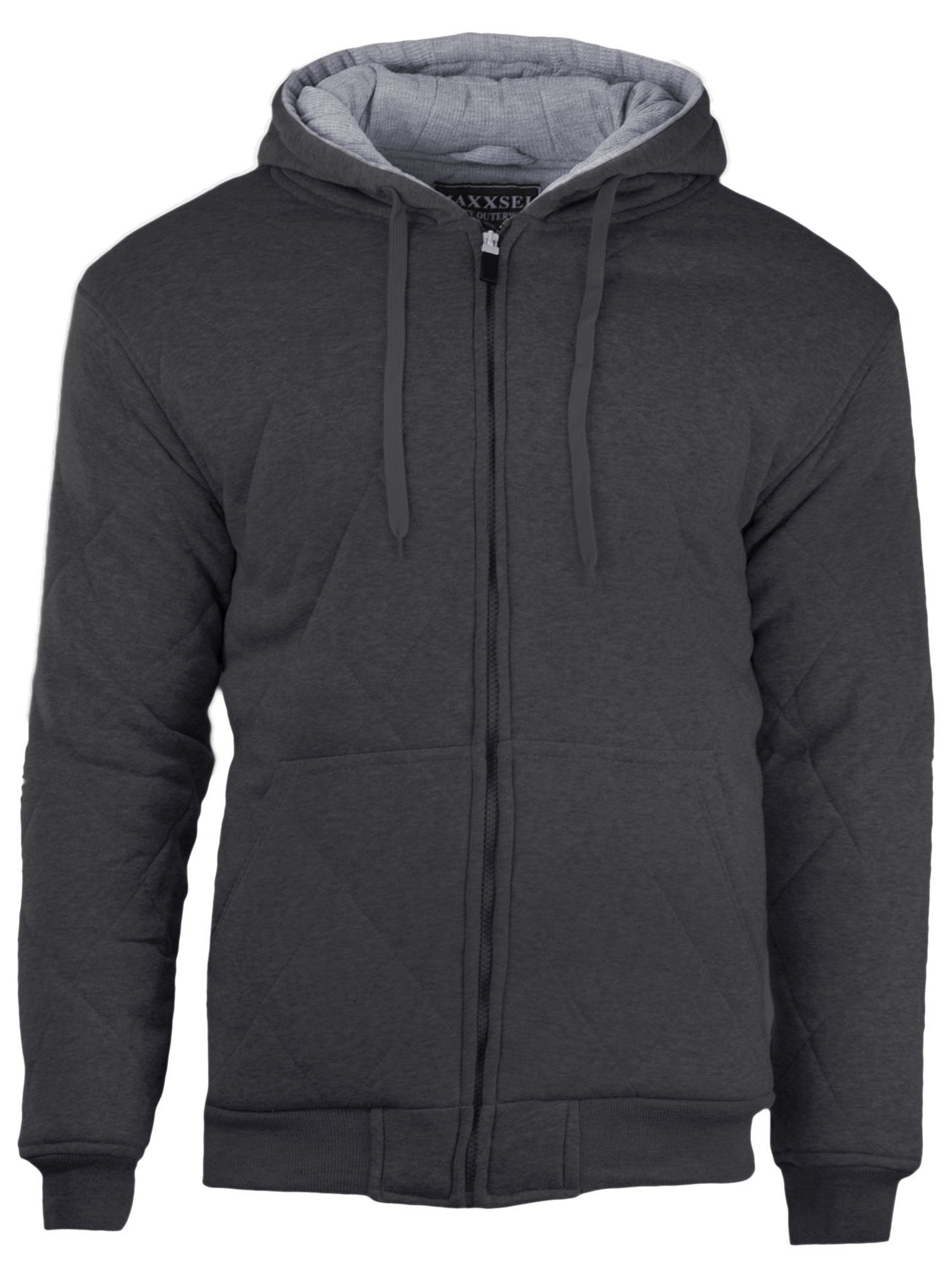 heavyweight quilted fleece hoodie