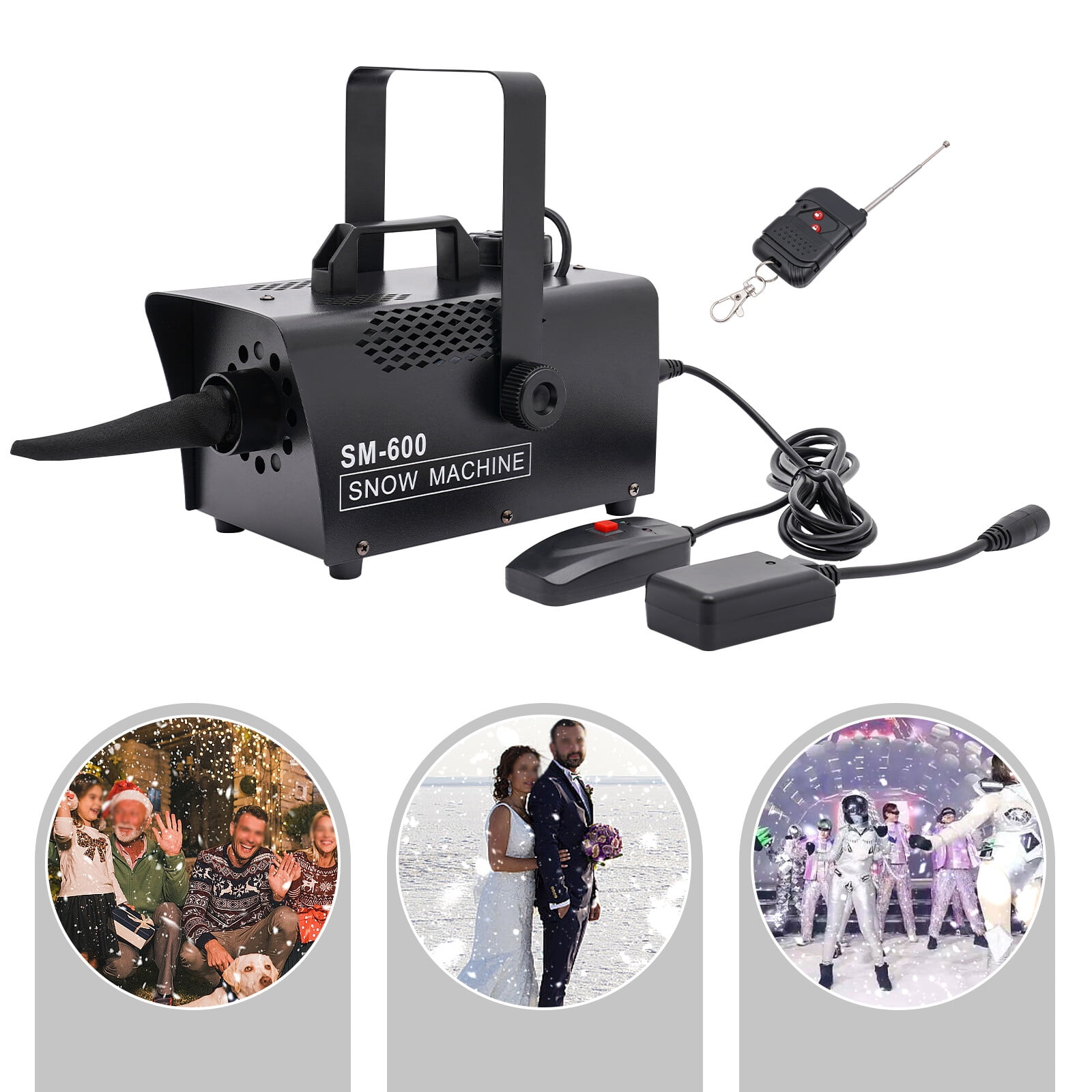 600W Snow Machine DJ Wedding Party Stage Snowflake Maker Live Concert?Remote
