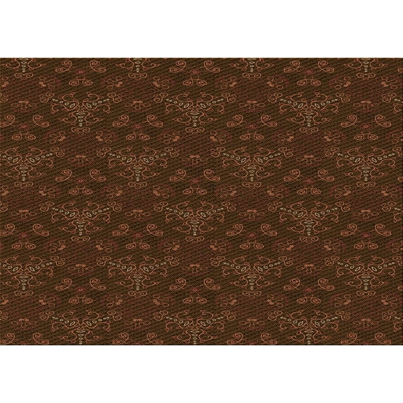 Ahgly Company Indoor Rectangle Patterned Saddle Brown Area Rugs, 8' x 10'