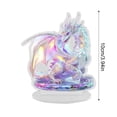 thumbnail image 4 of Acrylic Dragon Figurine Decorative Ornament for Desk Shelf Home Office Display Fantasy Themed 2D Art Sculpture Unique Design Durable Material Stand Included, 4 of 7