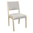 thumbnail image 7 of 2-Piece Set Silver Boucle Fabric Upholstered Side Chair with Ash Wooden Frame, 7 of 7