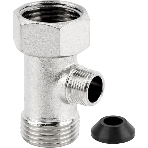 Bidet T Adapter,toilet faucet splitter 3 Way 7/8inch 3/8inch 7/8inch Plumbing Splitter,shower head splitter,Valve Hose Fitting for Shower Head Diverter Sprayer Faucet