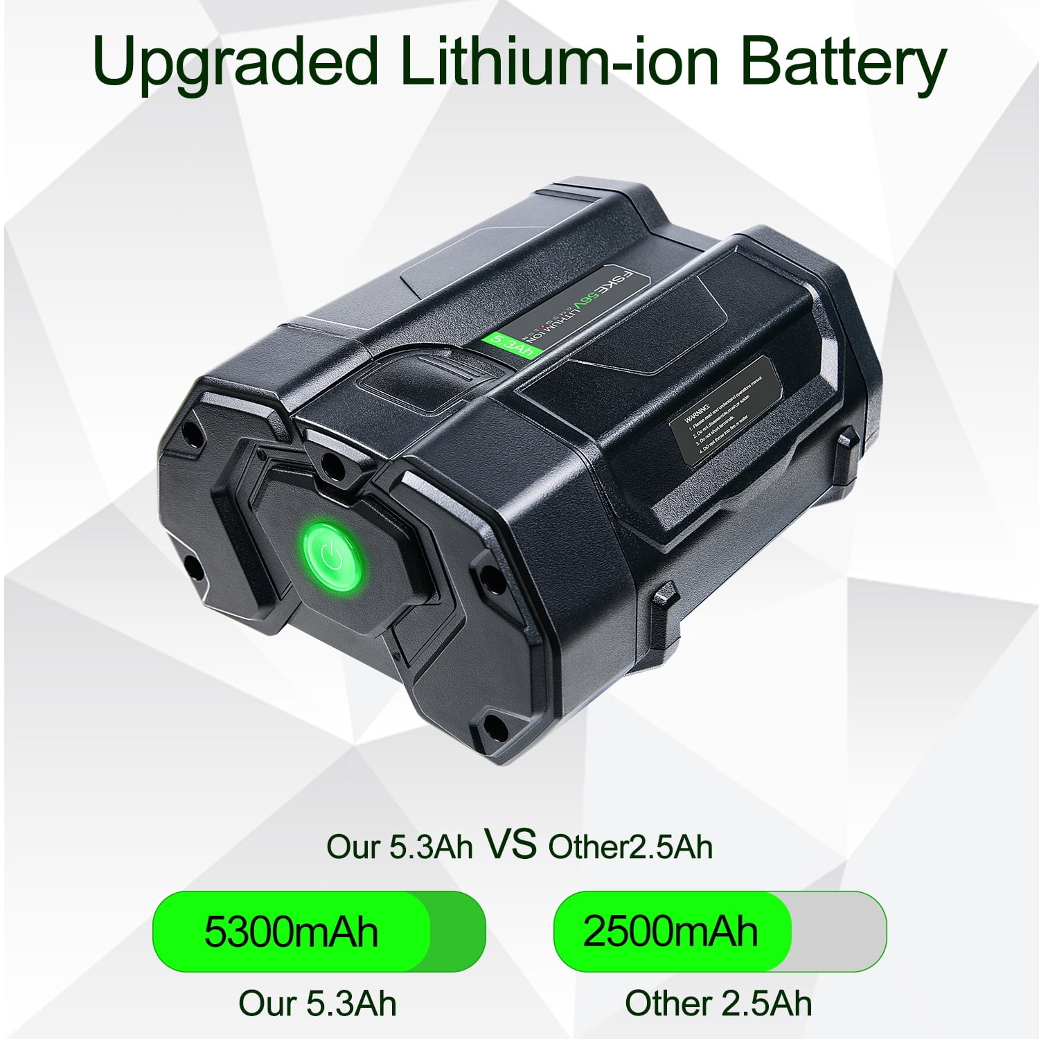 FSKE Replacement for EGO 56V Battery BA2800 BA4200 BA1400 Compatible with 56 Volt Power Tools Batteries 5.3Ah
