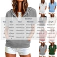 thumbnail image 3 of Amketima Womens Tops Dressy Casual Half Zip Short Sleeve Hoodie, Raglan Sleeve Kangaroo Pocket Drawstring Hooded Pullover Top,Casual Athletic Sweatshirt Workout Tops for Women, 3 of 8