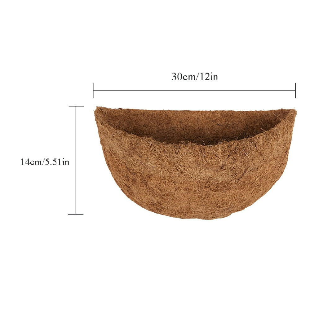 Akoyovwerve Half Round Coco Liner Half Circle Wall Planter Coco Fiber