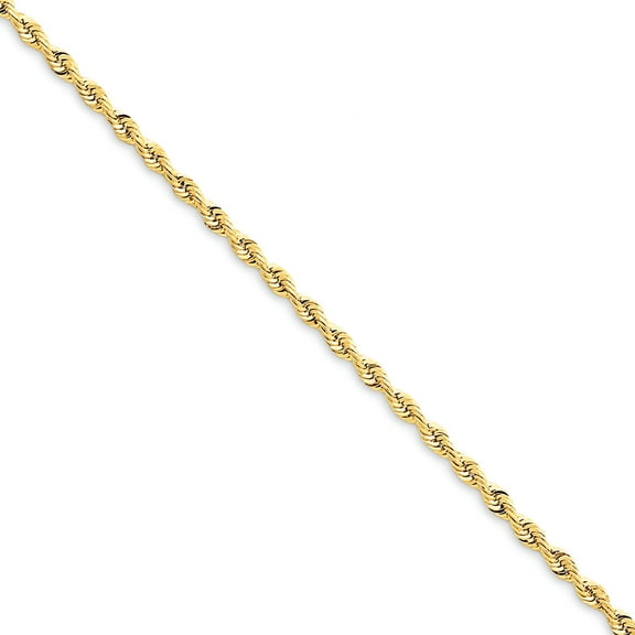 14k 2.25mm Diamond-Cut Quadruple Rope Chain