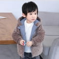 thumbnail image 2 of PINQI Kids Cartoon Snowsuit Toddler Boys Girls Winter Coat Bear Ears Hooded with Pocket Jacket Two 𝑺𝒊𝒅𝒆𝒅 Wear Thicken Windproof Zipper Warm Outwear, 2 of 5