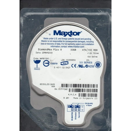 6E030L0  Code NAR61590  KMCA  Maxtor 30GB IDE 3.5 Hard Drive price history on PriceWatchPro