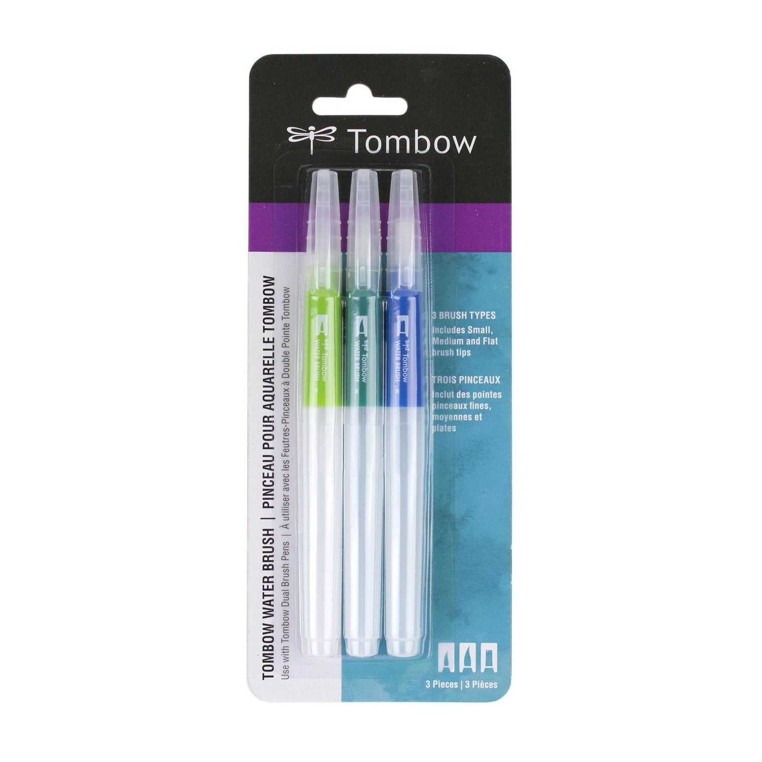 Tombow Water Brush Set, 3-Pack