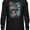 Black, variant on Teelocity Bob Ross Christmas Moon Long Sleeve (Medium - Standard Fit, Black)