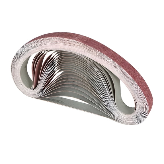 ZEPARO 24 Pack Sanding Belts 1 inch x 30 inch Aluminum Oxide Sand Paper 60, 80, 120, 150, 240, 400 Grit