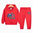 thumbnail image 2 of UAYOTSE Toddler Boys Pullover Hoodie and Jogger Pants 2‑Piece Outfit, Soft Knit Casual Playwear Set for Fall Winter Everyday Activities Size 7-8 Years, 2 of 4