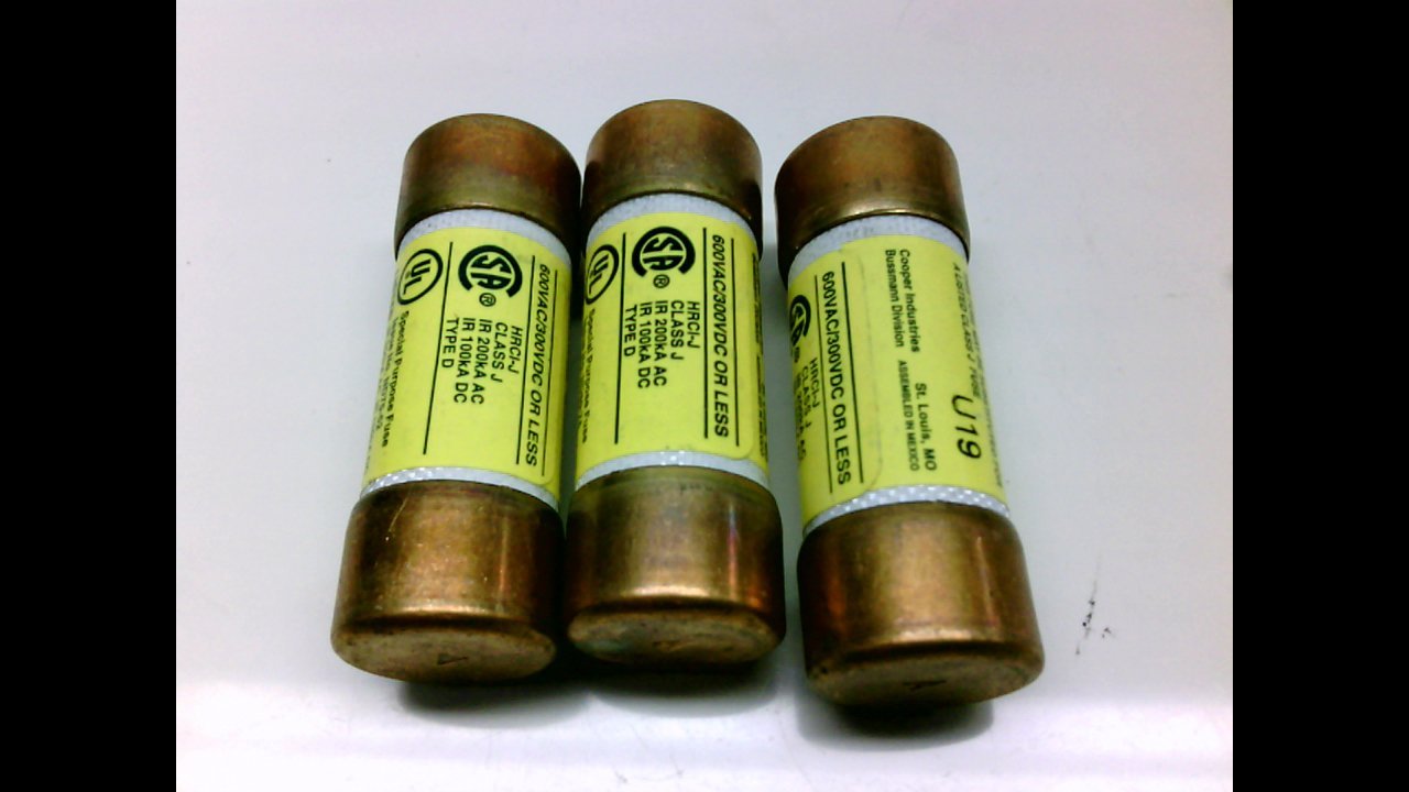 Cooper Bussmann Lpj25Sp Pack Of 3 Class J Dual Element 25A Fuse