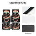 thumbnail image 4 of Disketp Glitch Screaming Skull for Crystal Velvet Car Mats Four-Piece Set,All-Season Automotive Protection, Vehicles, Cars, Trucks, and SUVs,Anti-Slip Design, 4 of 7