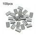 thumbnail image 5 of Kenally 100 pack/lote hecho con aluminio resistente y duradero Clips de manga de bucle de prensado doble agujero fácil Jardín y Patio, 5 of 6