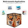 thumbnail image 2 of Fox Foldable Organizer Bins Storage Containers Storage Bin with Handle, 10.8"x10.5"x10.6", Large Capacity, 2 of 6
