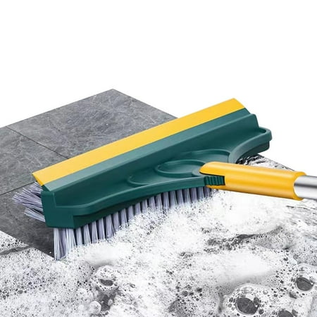 

Ksruee Shower Scrubber Household Cleaning Brushes 3-in-1 Shower Scrubber 180 Rotating Brush Head Household Cleaning Brushes Stiff Bristle Bathroom Gadgets for Patio Kitchen Wall Deck stunning